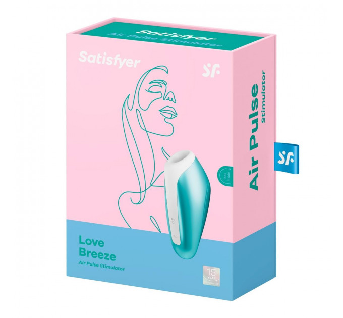 Вакуумний кліторальний стимулятор Satisfyer Love Breeze Sucking, блакитний