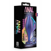 Волнистая анальная пробка Blush Anal Adventures Matrix со стимулирующим дизайном, фиолетовая