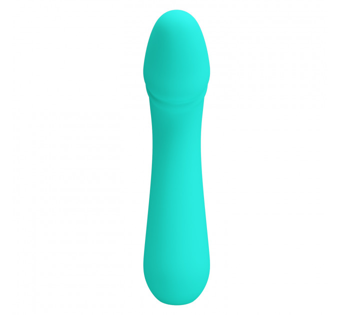 Вибратор для точки G Pretty Love Cetus 12 функций, бирюзовий, 15 х 3.5 см