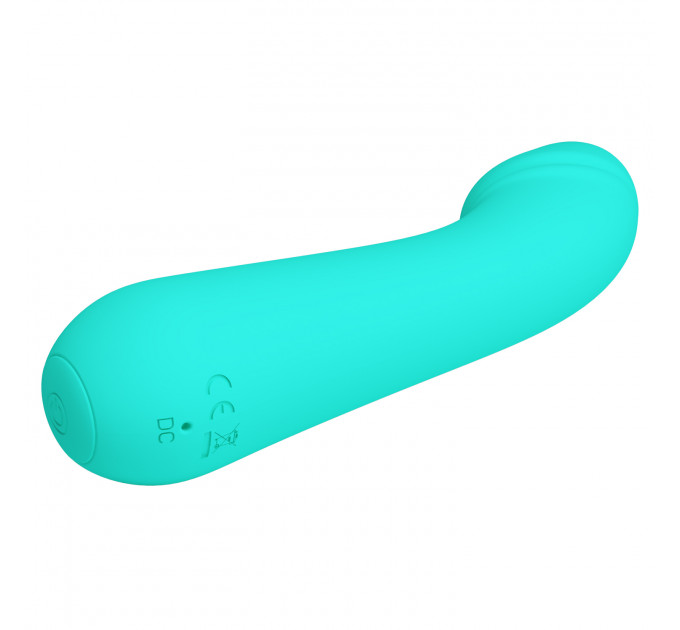 Вибратор для точки G Pretty Love Cetus 12 функций, бирюзовий, 15 х 3.5 см
