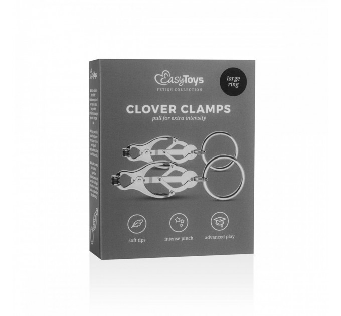 Зажимы для сосков с кольцами EasyToys Clover Clamps With Clips