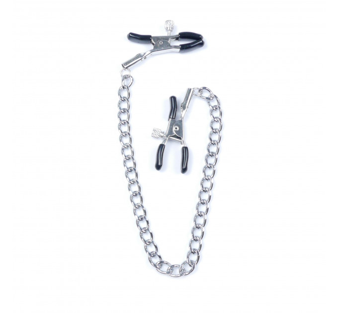 Зажимы на соски DS Fetish Nipple clamps iron L silver 64 g
