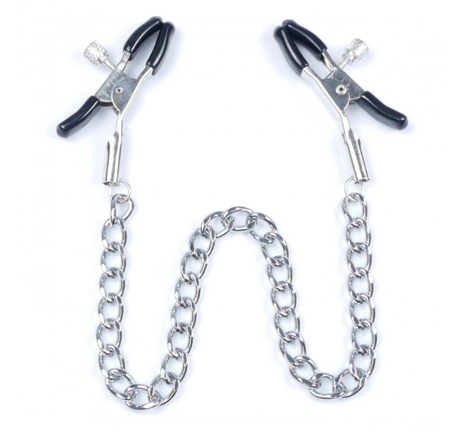 Зажимы на соски DS Fetish Nipple clamps iron L silver 64 g