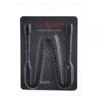 Зажимы на соски Lucky Bay Nipple Play Chain с цепочкой, черный