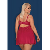 Бебидолл Obsessive Rosalyne babydoll & thong red L/XL