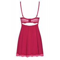 Бебидолл Obsessive Rosalyne babydoll & thong red L/XL