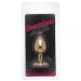 Анальная пробка Gold Metal Heart Pink, S