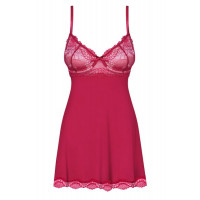 Бебидолл Obsessive Rosalyne babydoll & thong red L/XL