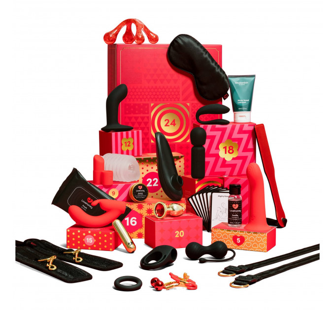 Адвент-календар для пар Lovehoney X Womanizer We-Vibe Couple's Advent Calendar 2025, 24 предмета