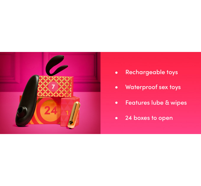 Адвент-календар для пар Lovehoney X Womanizer We-Vibe Couple's Advent Calendar 2025, 24 предмета