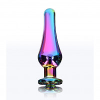Анальная пробка металлическая с кристаллом ToyJoy Twilight Bum Bijou радужный, Small Анальная пробка металлическая с кристаллом ToyJoy Twilight Bum Bijou радужный, Small