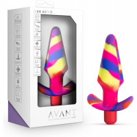 Анальная пробка конусообразная с вибрацией Blush Avant разноцветная