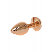 Анальна пробка з помаранчевою трояндочкою Plug-Jewellery Red Gold PLUG ROSE-Peach