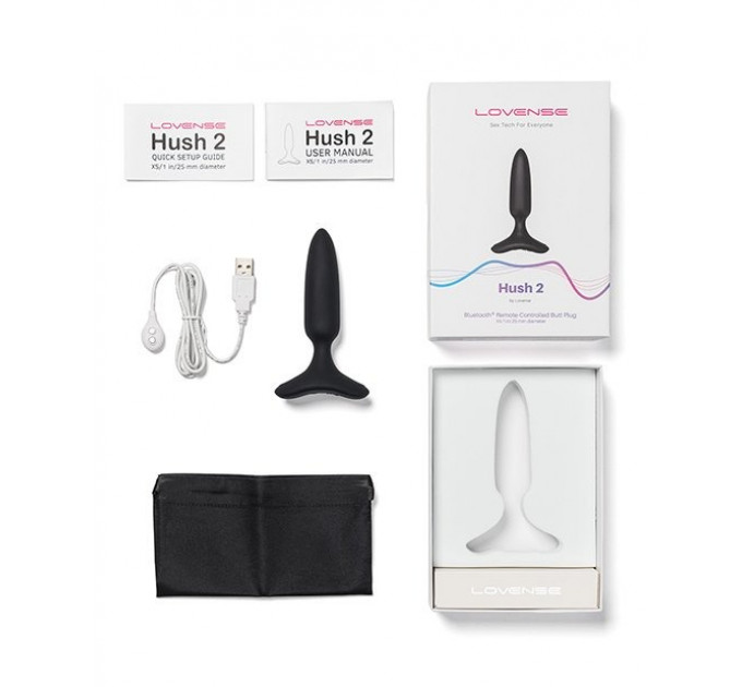 Анальная смарт пробка с вибрацие Lovense Hush 2 размер XS