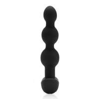 Анальные шарики с пультом, 2 мотора B-Vibe TRIPLET ANAL BEADS, черные