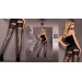 Чулки черные с фантазийными узорами Ballerina's Secret 416 (20 den), L/XL