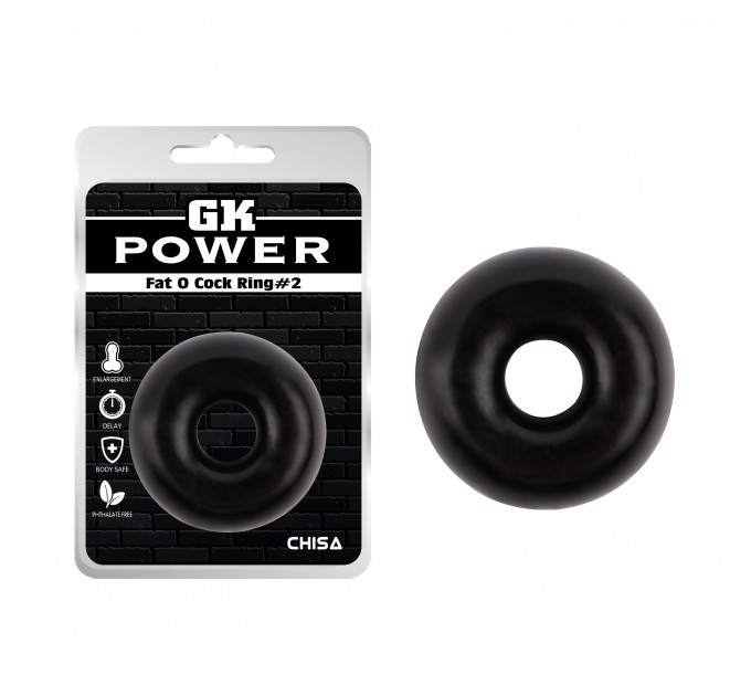 Эрекционное кольцо Chisa GK Power Fat O Cock Ring # 2, черное