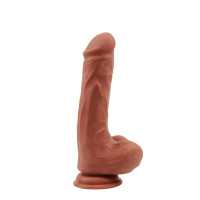 Фалоімітатор на присосці Chisa T-skin ReaL Bottomless Pleasure, коричневий
