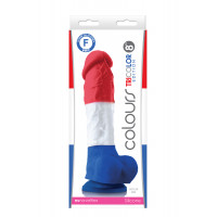 Фалоімітатор силікон NS Novelties COLOURS PLEASURES TRICOLOR 8" DILDO