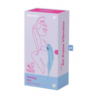 Гибридный вакуумный вибратор с точечной стимуляцией Satisfyer Twirling Pro, голубой