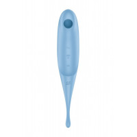 Гибридный вакуумный вибратор с точечной стимуляцией Satisfyer Twirling Pro, голубой