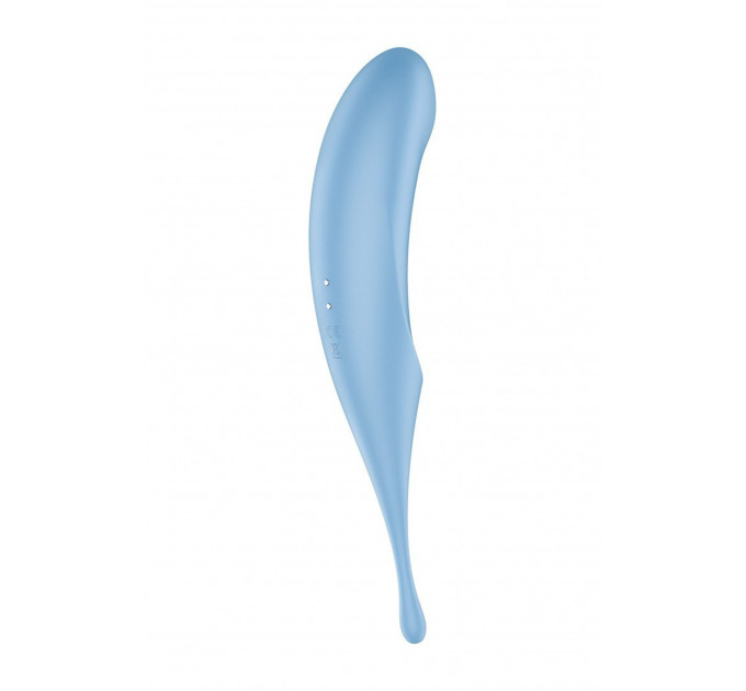 Гібридний вакуумний вібратор із точковою стимуляцією Satisfyer Twirling Pro, блакитний