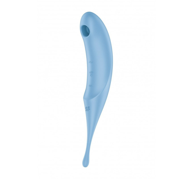 Гібридний вакуумний вібратор із точковою стимуляцією Satisfyer Twirling Pro, блакитний