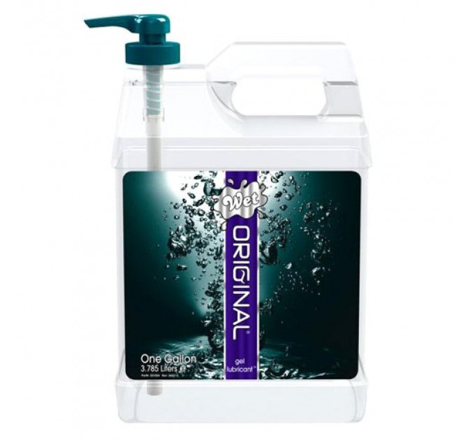 Лубрикант универсальный WET Original One Gallon на водной основе, 3785 мл (с дозатором)