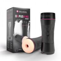 Мастурбатор анус в тубе с воздушным клапаном Mystim oh push me donut, черный