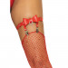 Подвязки для чулок Street Chic Leg Avenue, с бантиком и подвеской, красные, One Size