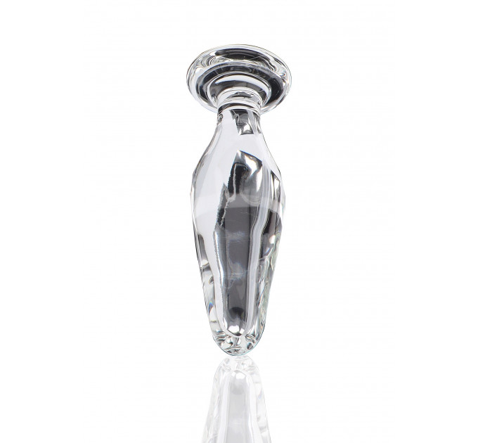 Пробка анальная из стекла ToyJoy Glass Worxx Star Sparkler прозрачная