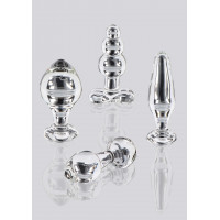 Пробка анальна зі скла ToyJoy Glass Worxx Star Sparkler прозора