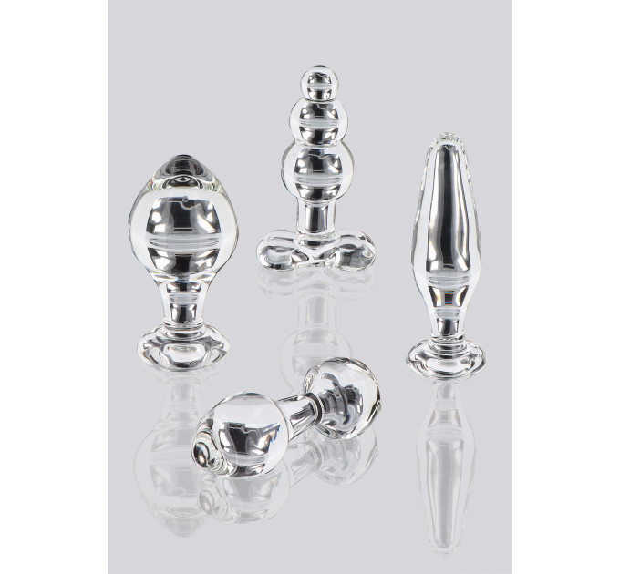 Пробка анальная из стекла ToyJoy Glass Worxx Star Sparkler прозрачная