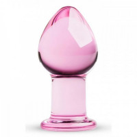 Пробка стекло розовая Gildo Pink Glass Buttplug No. 26