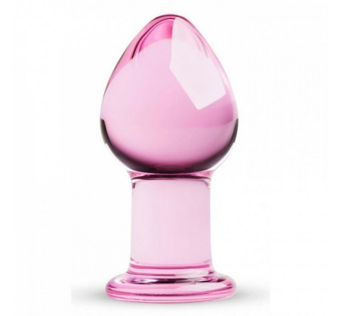 Пробка стекло розовая Gildo Pink Glass Buttplug No. 26
