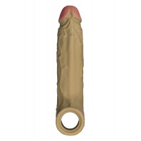 Реалистичная вибронасадка Shaft Vibrating Sheath Size 2 Oak с пультом, 22.3 см