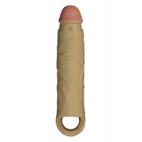 Реалистичная вибронасадка Shaft Vibrating Sheath Size 2 Oak с пультом, 22.3 см