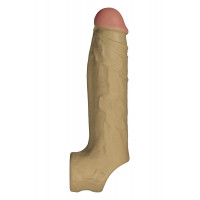 Реалистичная вибронасадка Shaft Vibrating Sheath Size 2 Oak с пультом, 22.3 см
