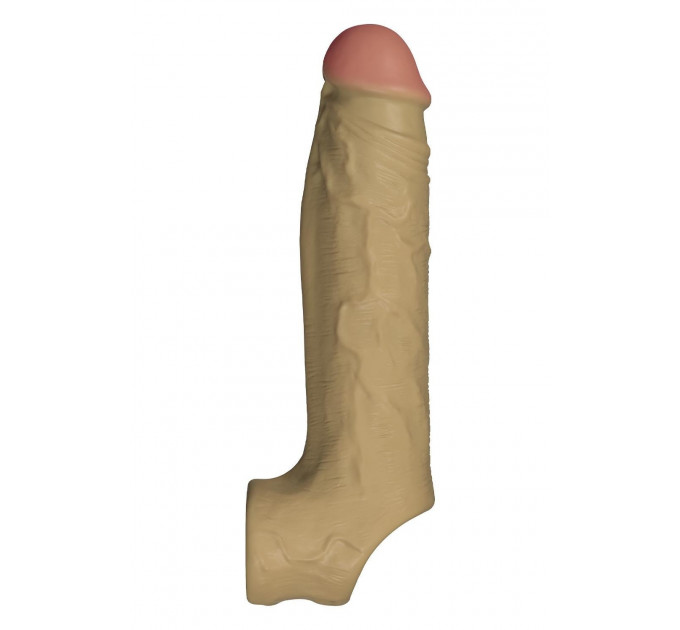 Реалистичная вибронасадка Shaft Vibrating Sheath Size 2 Oak с пультом, 22.3 см