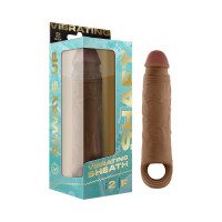 Реалистичная вибронасадка Shaft Vibrating Sheath Size 2 Oak с пультом, 22.3 см Реалистичная вибронасадка Shaft Vibrating Sheath Size 2 Oak с пультом, 22.3 см