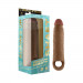 Реалистичная вибронасадка Shaft Vibrating Sheath Size 2 Oak с пультом, 22.3 см