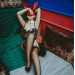 Сексуальный костюм зайки UPKO Bunny Girl Bodysuit с открытой грудью, черный, М