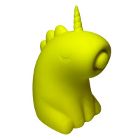 Стимулятор клітора з пульсацією UNIVIBE Єдиноріг, 5 режимів, жовтий