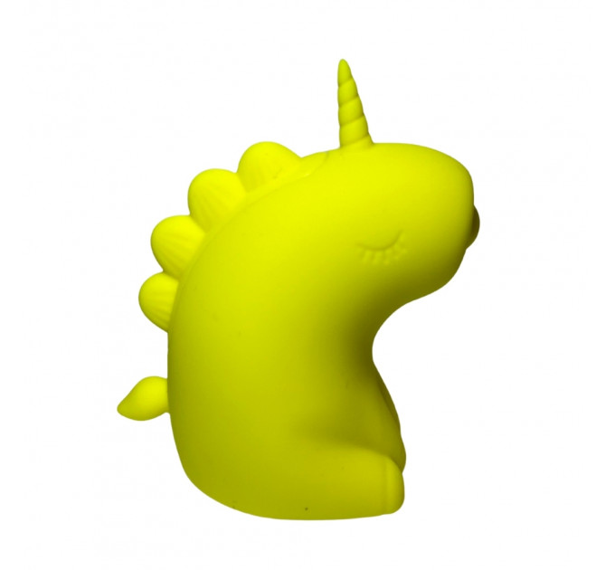 Стимулятор клитора с пульсацией UNIVIBE Единорог, 5 режимов, жёлтый