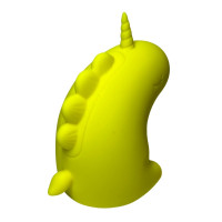 Стимулятор клітора з пульсацією UNIVIBE Єдиноріг, 5 режимів, жовтий