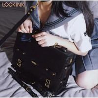 Сумка для хранения секс-игрушек и БДСМ Кожа Черная Lockink