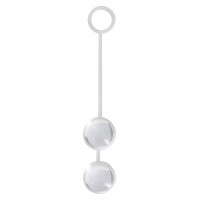 Вагинальные шарики на мягкой сцепке TOY JOY стеклянные, прозрачные