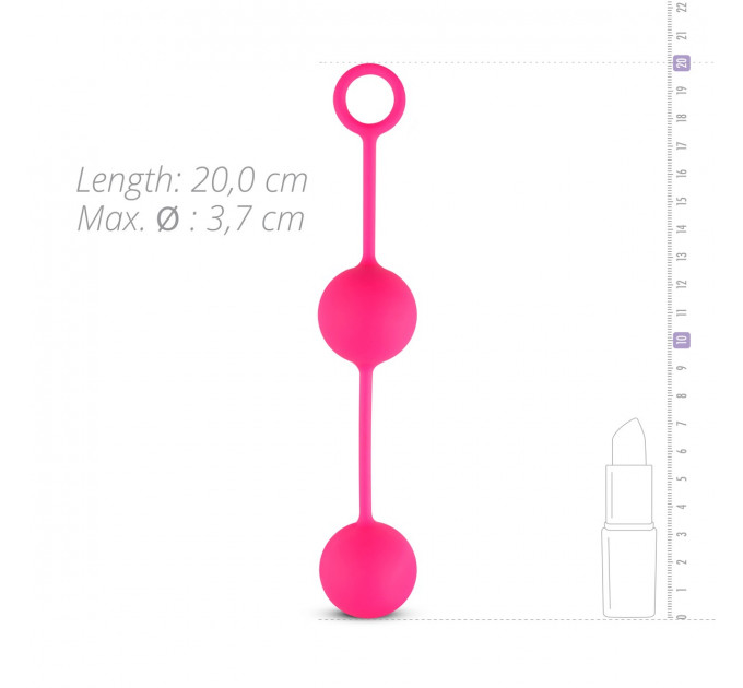 Вагинальные шарики со смещенным центром тяжести Love Balls With Counterweight - Pink