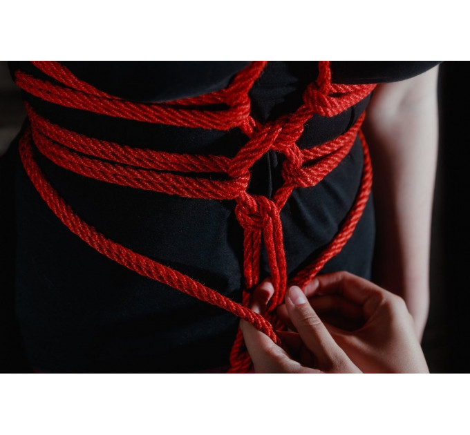 Веревка Bondage Rope 1.5 meter 7 mm Красная TABOOM