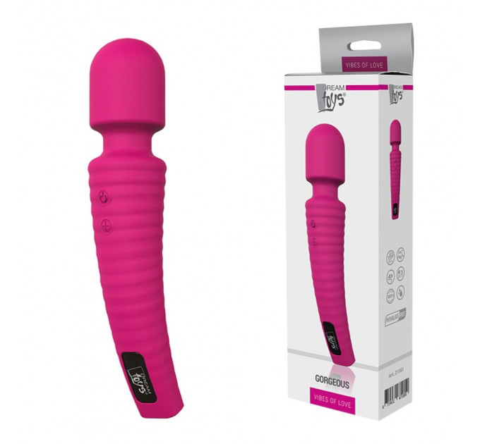 Вибромассажер микрофон с изогнутой ручкой Dream toys Gorgeus Magenta, розовый